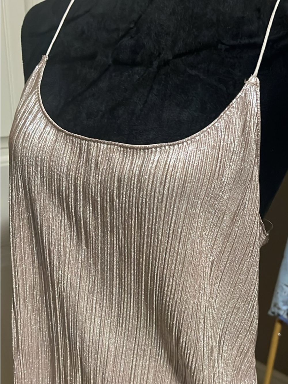 Victoria's Secret Metallic Gold Pleated Cami